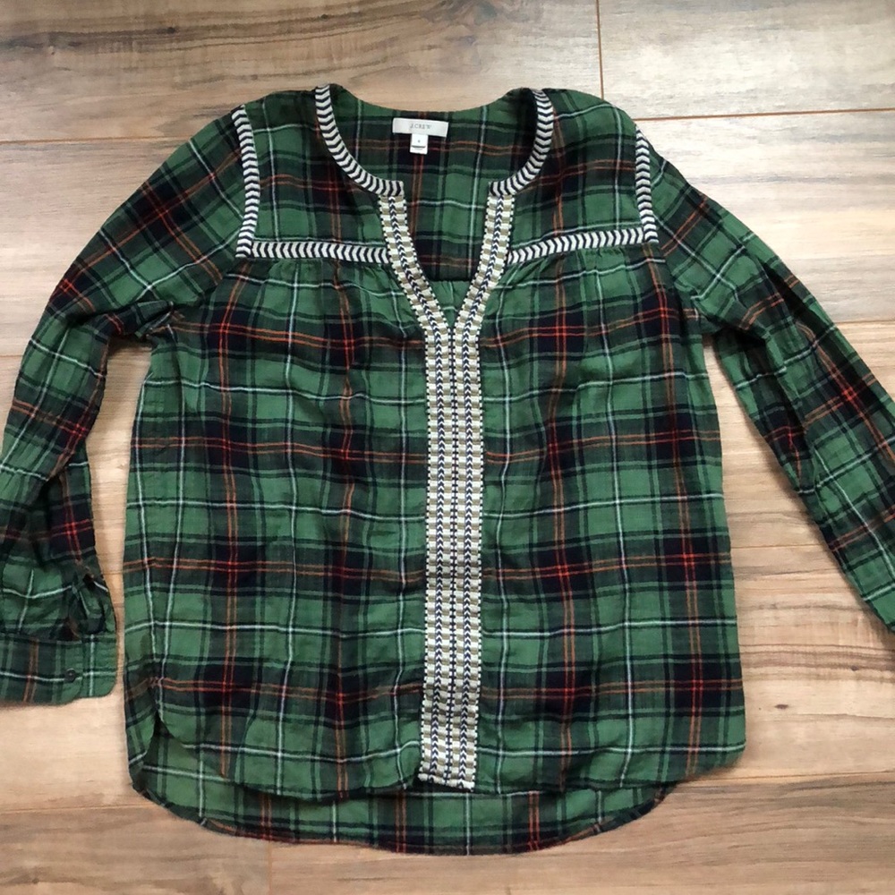 J Crew plaid shirt size 6